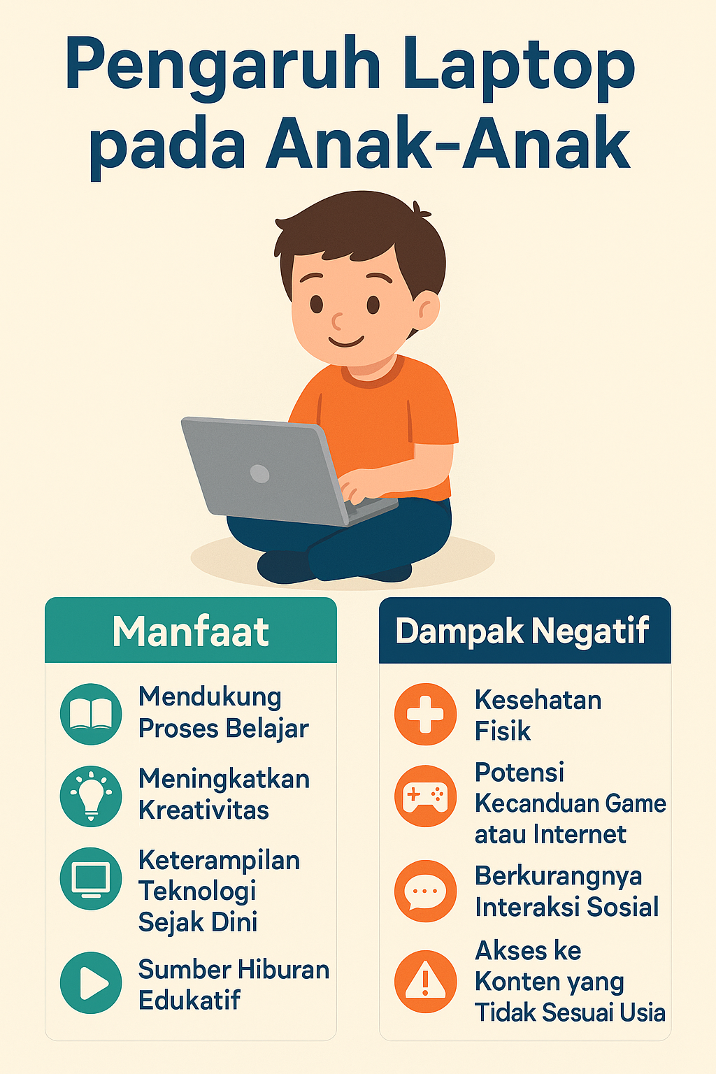 Dampak Laptop pada Anak-anak