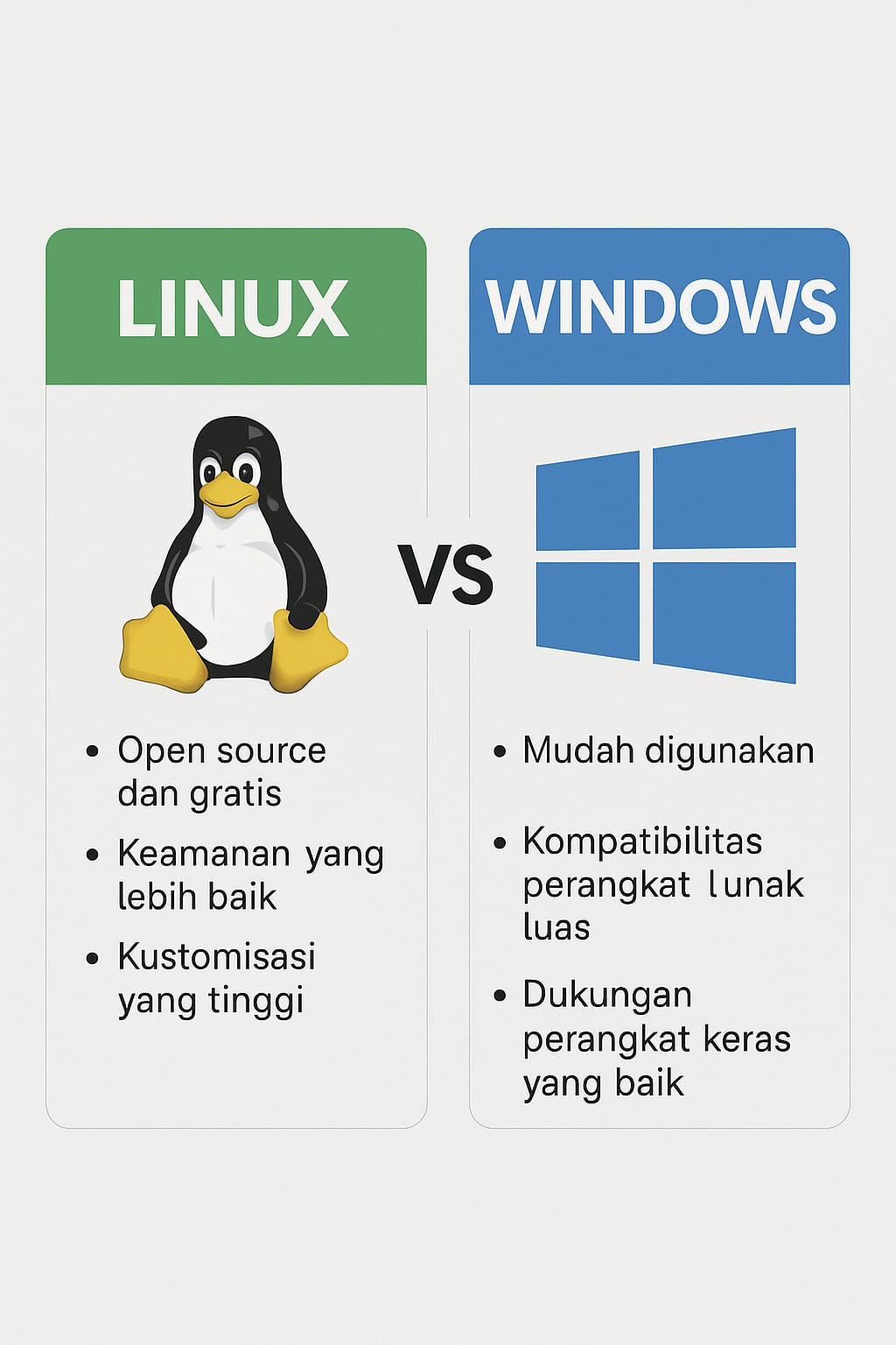 Kelebihan dan Kekurangan OS Windows dan Linux