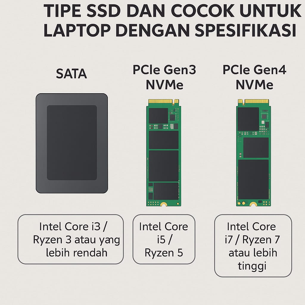 Tipe SSD dan Kecocokannya untuk LaptopTipe SSD dan Kecocokannya untuk Laptop
