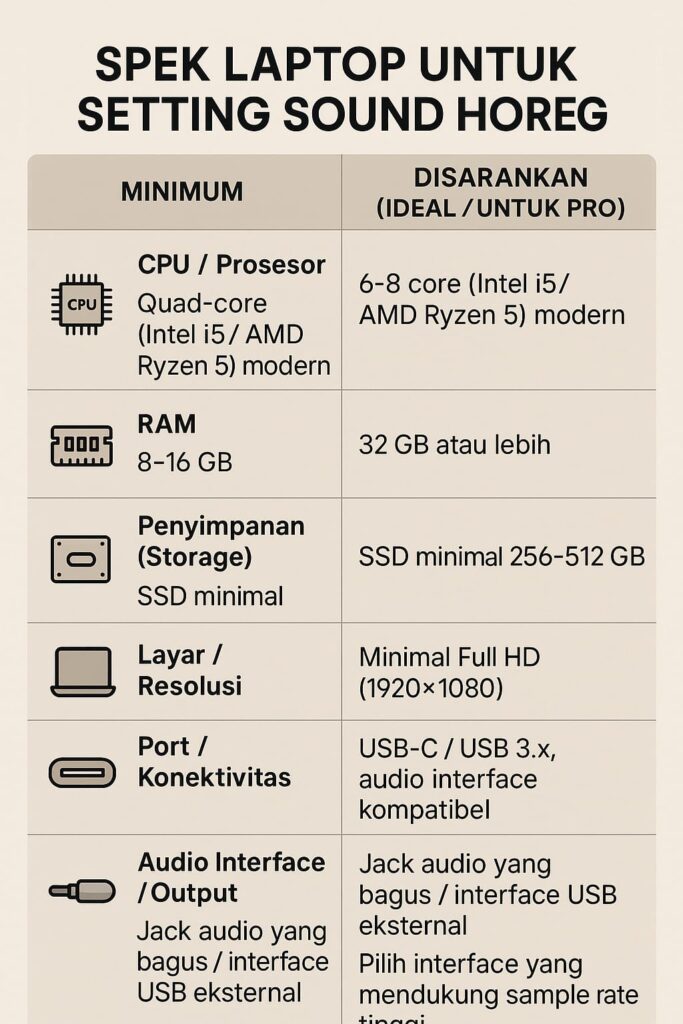 Laptop untuk Setting Sound Horeg