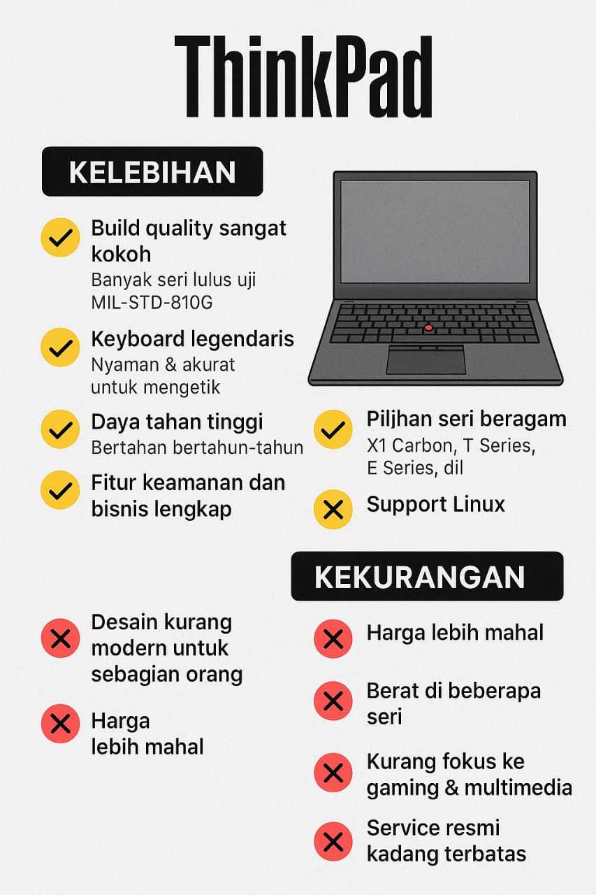 Kelebihan dan Kekurangan Lenovo ThinkPad