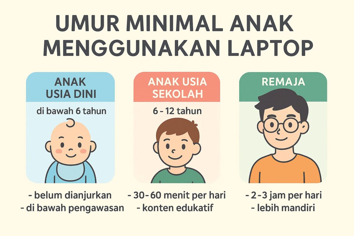 Anak Menggunakan Laptop