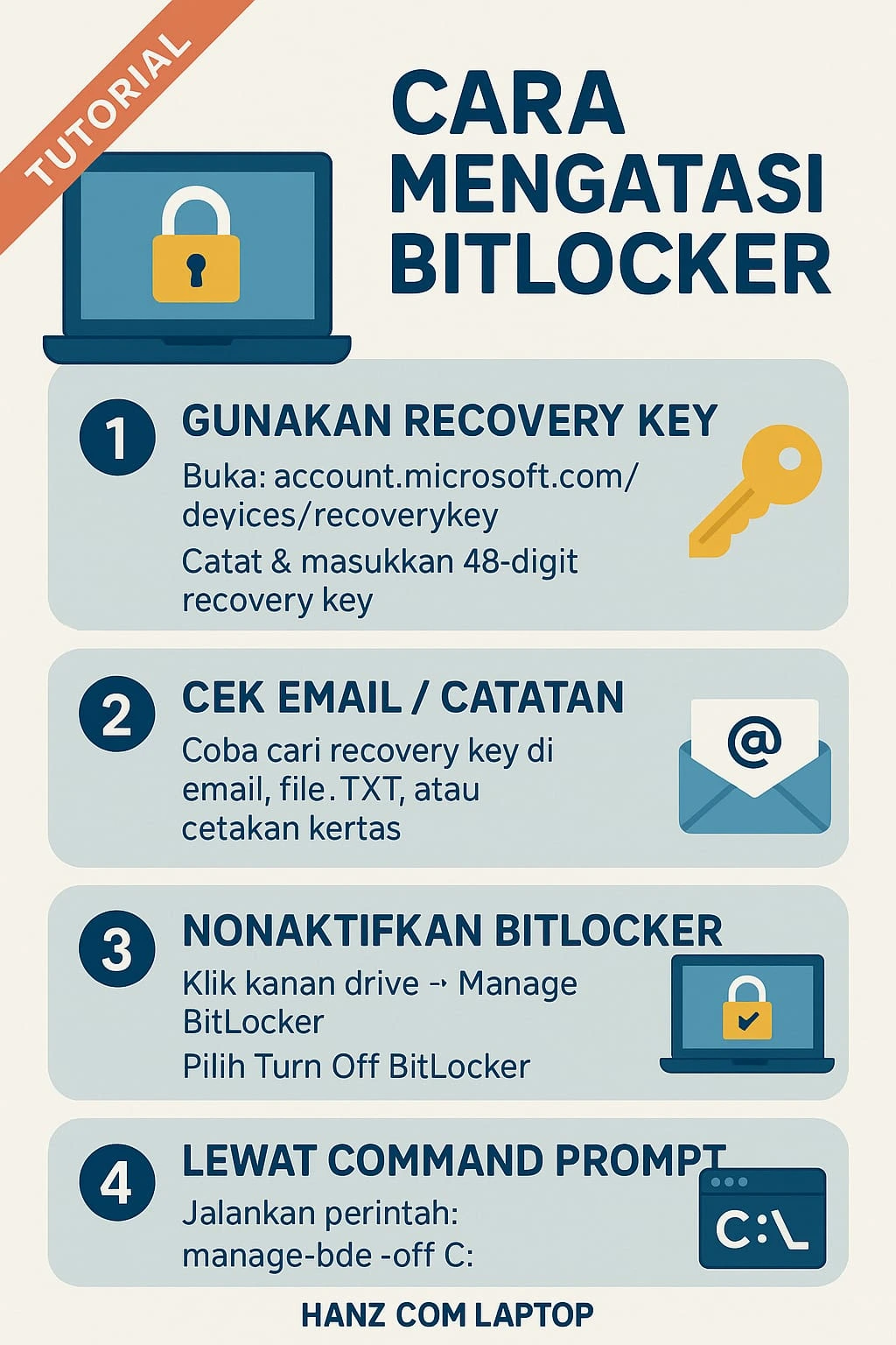 BitLocker di Laptop Windows