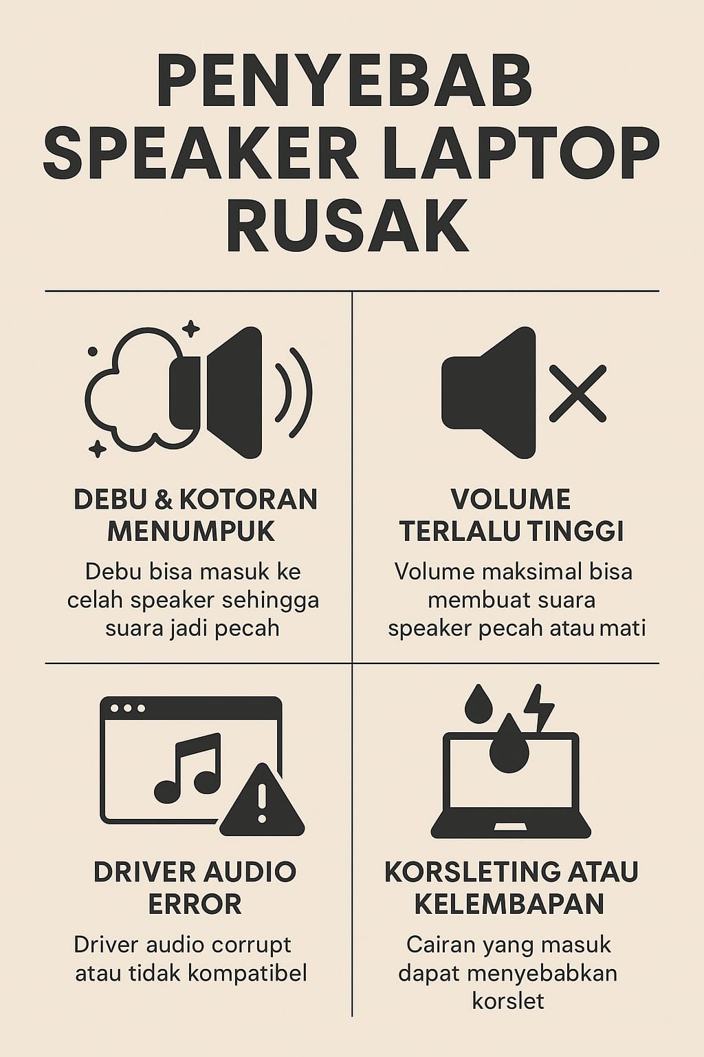 Speaker Laptop Rusak