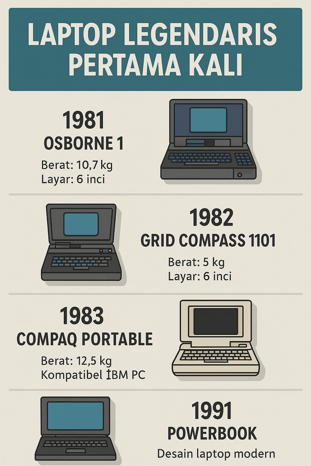 Laptop pertama di dunia