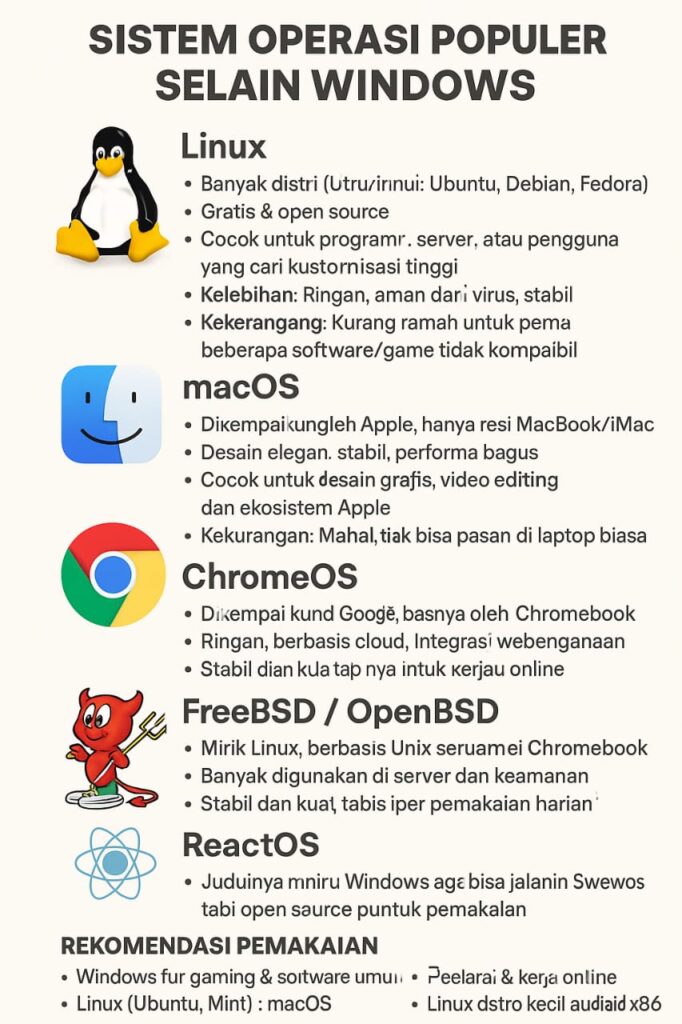 Sistem Operasi Selain Windows