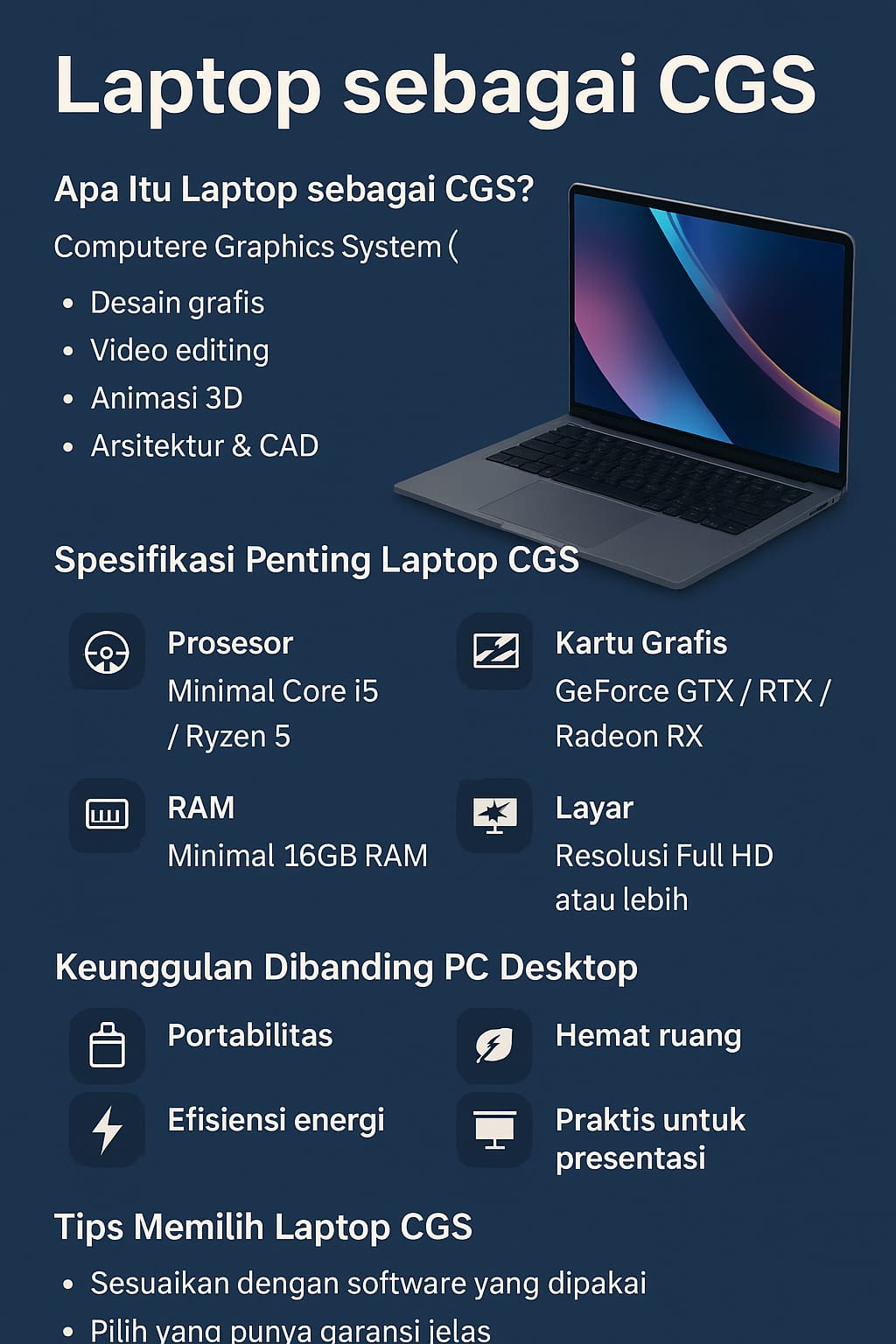 Laptop sebagai CGS