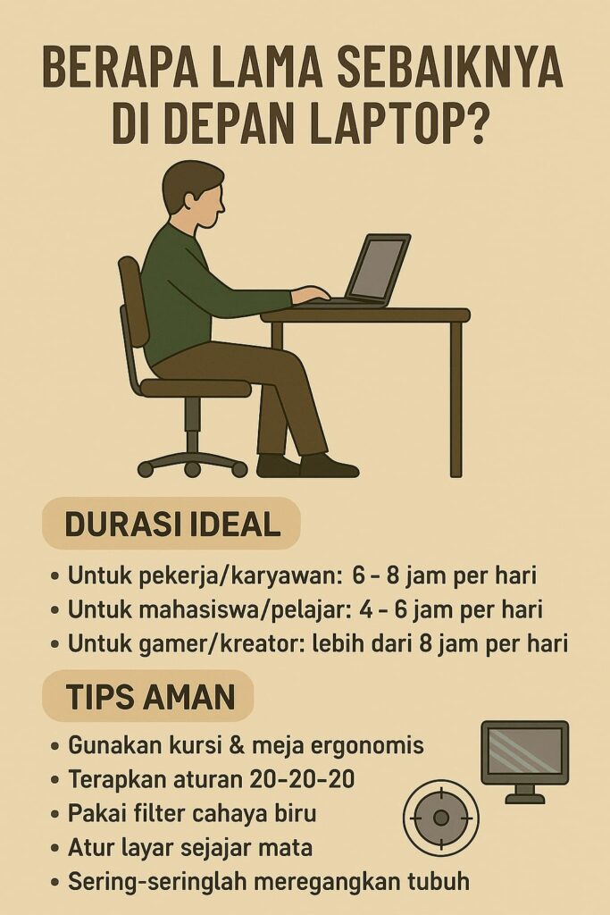 Berapa Lama Ideal di Depan Laptop