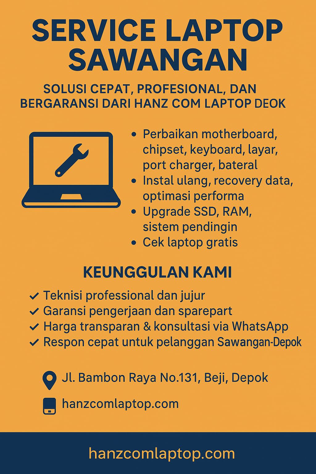 Service Laptop Sawangan